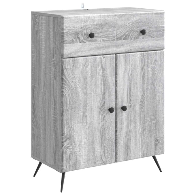 vidaXL - Dressoir - Grijs - sonoma - 66 - x - 34,5 - x - 90 - cm - Bewerkt - hout