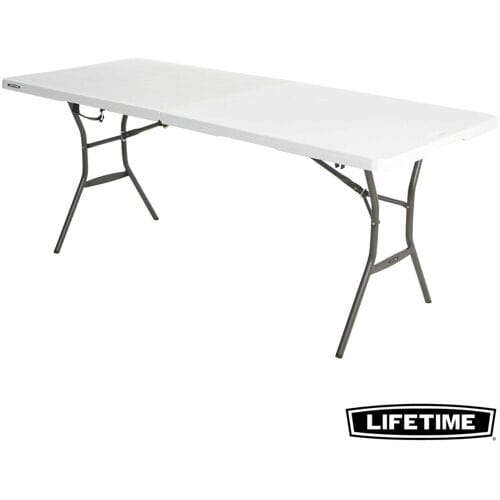 Lifetime - werktafel - buffettafel - 180 cm - inklapbaar als koffer - wit