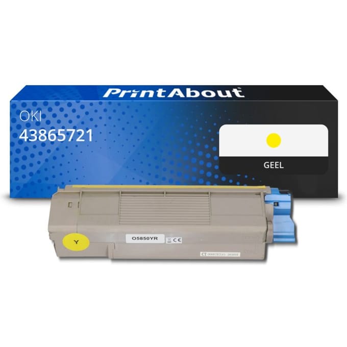 PrintAbout huismerk Toner 43865721 Geel Geschikt voor OKI
