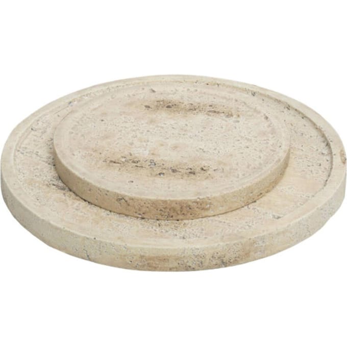 PTMD - Dienblad Adwin - Beige - 19.5x19.5x1.5cm - Set van 2