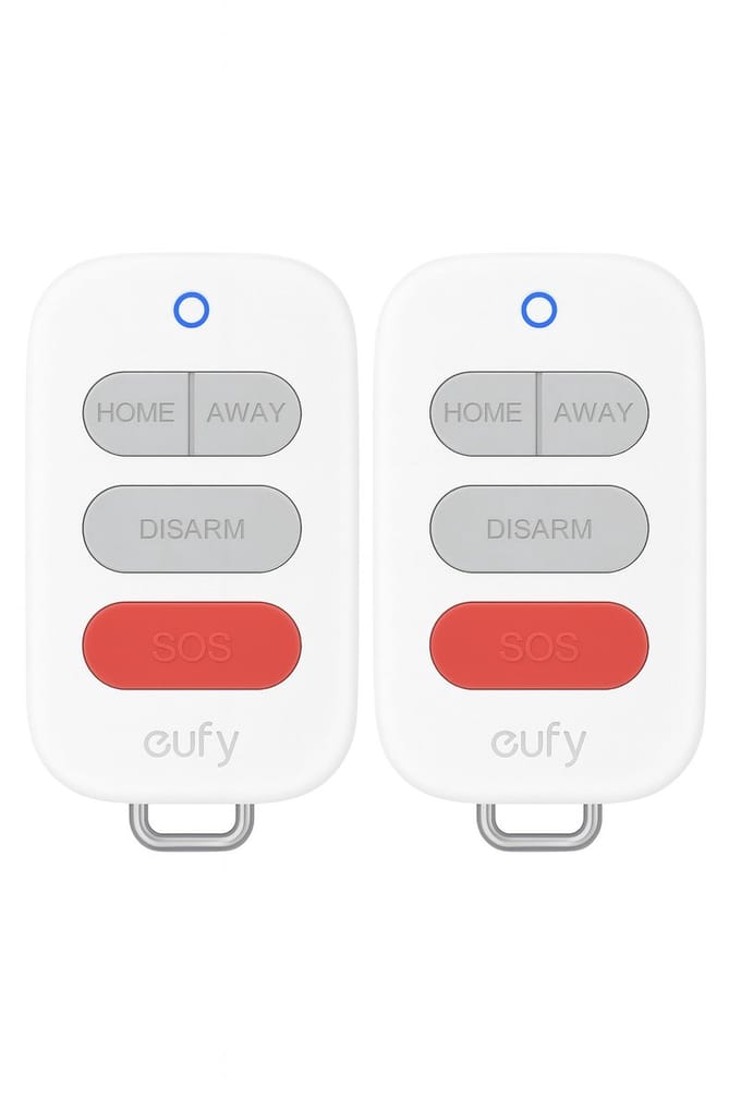 eufy Key Fob E10 - 2 pack - Quick Arm and Disarm, Weather-Resistant and Durable, Versatile Carrying Options, Compatible with HomeBase Professional