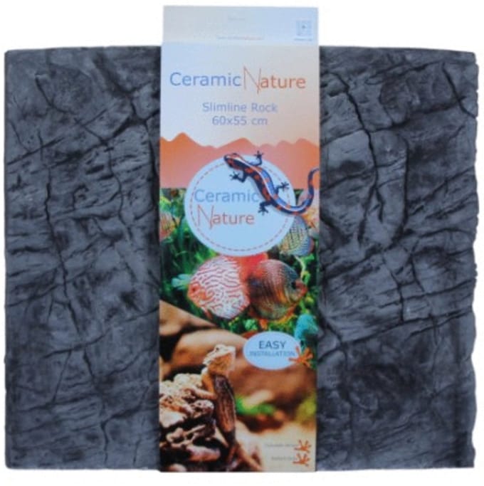 Ceramicnature Cn Slimline Rock Oxford Grey Grijs - Aquarium - Achterwand - 60x55 cm