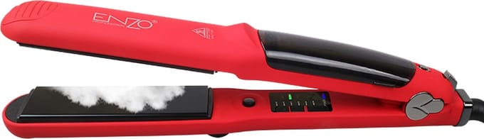 ENZO Beauty Pro Stoom Stijltang - ROOD
