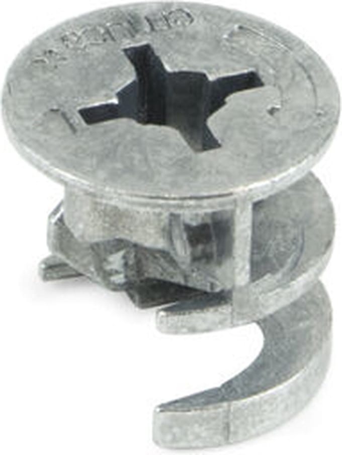 nok T15 diameter 15mm, 15, Zamak, Naturel Zamak per 100 stuks