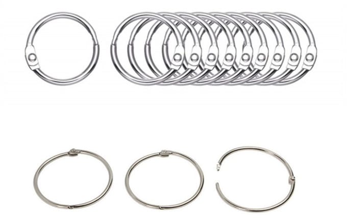 Te openen gordijnringen / metalen ringen 10 st