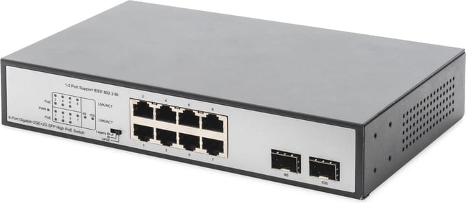 DIGITUS DN-95140 - switch - 8 ports - unmanaged - rack-mountable