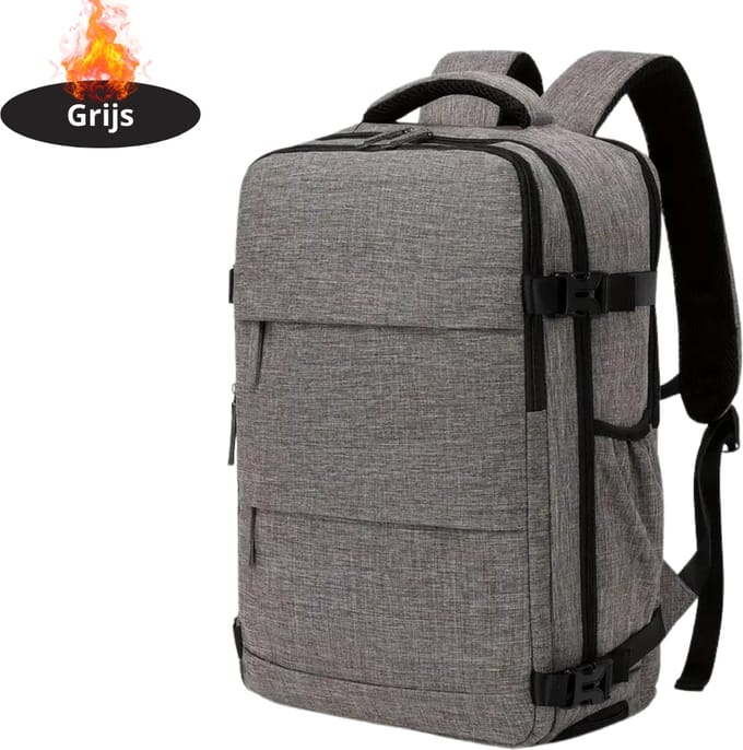 Nivard Rugzak - Dames - Heren - Meisje - Jongens - Backpack - Schooltas - Laptoptas - Donkergrijs