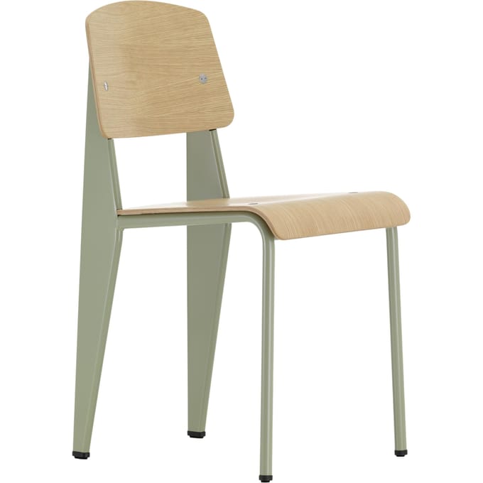 Vitra Standard - Stoel - Prouvé Gris Vermeer - Eiken licht