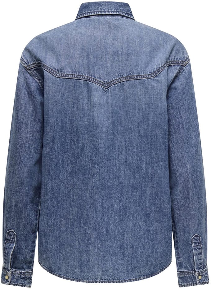 ONLY - ONLSEVIGNY LOOSE CUT SHIRT DNM AKM - Dames - Blouses