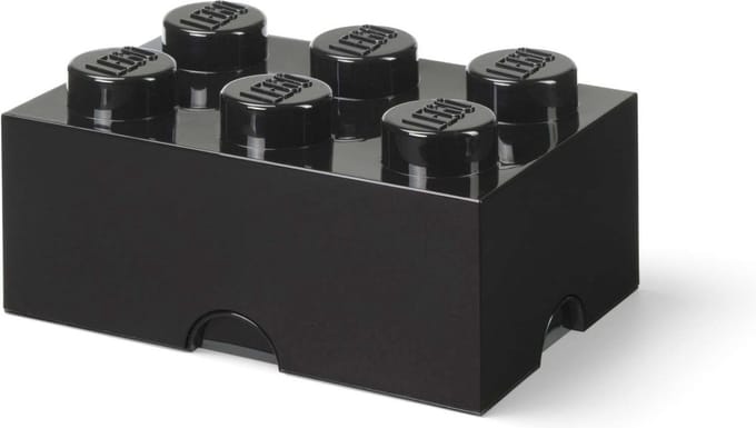 Lego - Opbergbox Brick 6 - Nylon - Zwart