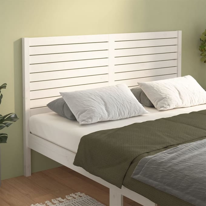 vidaXL - Hoofdbord - 206x4x100 - cm - massief - grenenhout - wit