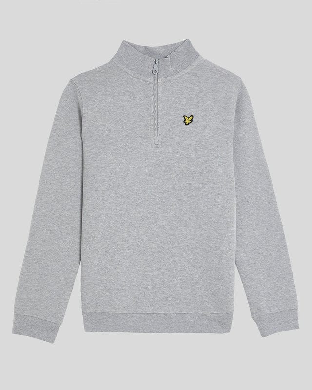 Lyle & Scott Jongens 1/4 Rits Trui - Grijs