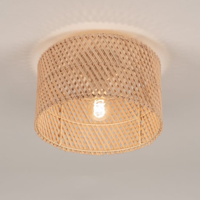 Lumidora Plafondlamp 31472 - Plafonniere - MAZE - E27 - Beige - Naturel - Riet - ⌀ 30 cm