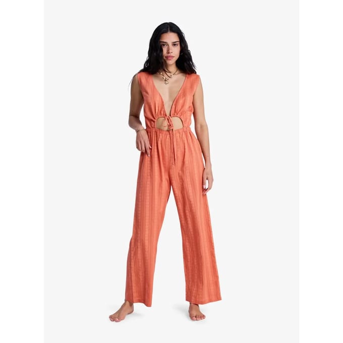 Roxy Sintra Moon Mouwloze Jumpsuit Oranje M Vrouw