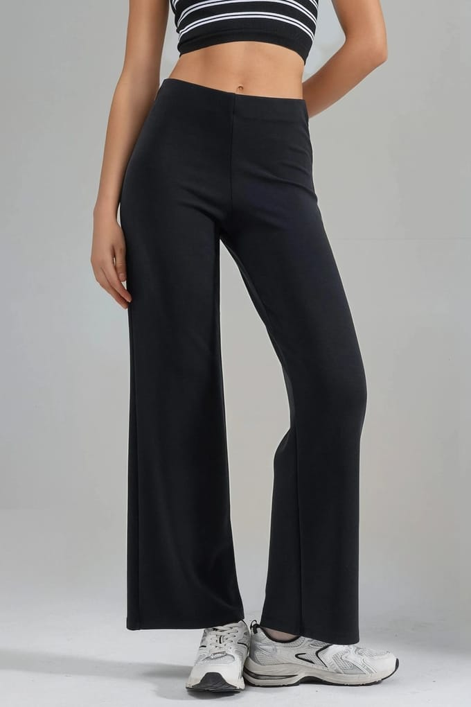 Hoge Taille Rechte Pijpen Broek