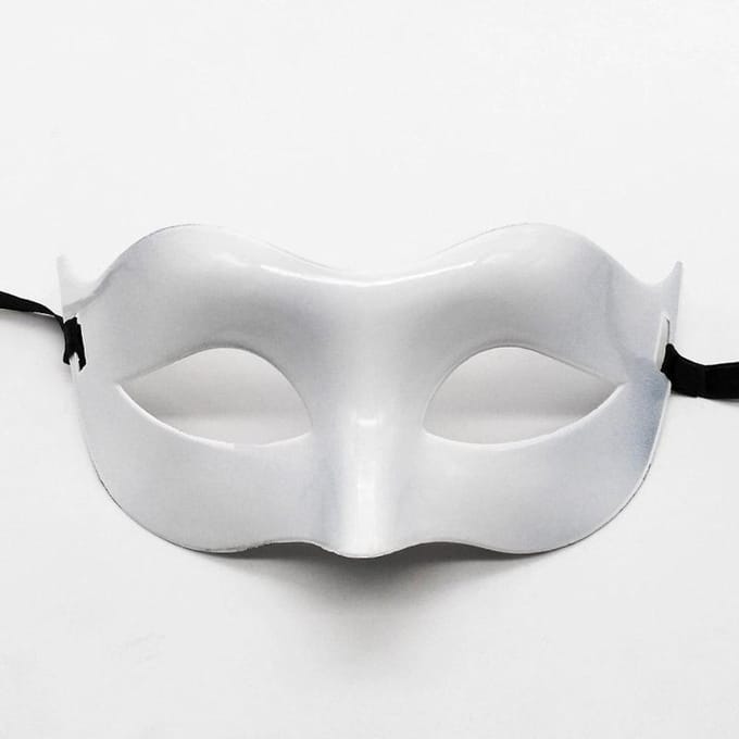 Heren Maskeradebal Masker Kostuumfeest Oogmasker Verkleedkleding wit