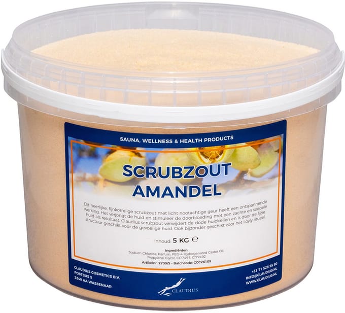 Scrubzout Amandel 5 KG - Hydraterende Lichaamsscrub