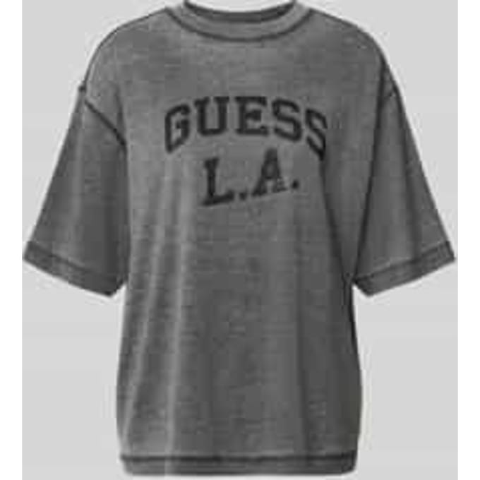 oversized t-shirt met siersteentjes en ronde hals
