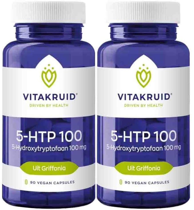 Vitakruid - 5-HTP 100mg - 2 x 90 capsules - Voordeelverpakking
