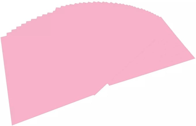 Tekenpapier Folia A4 licht- - roze 130gr pak 100 vel