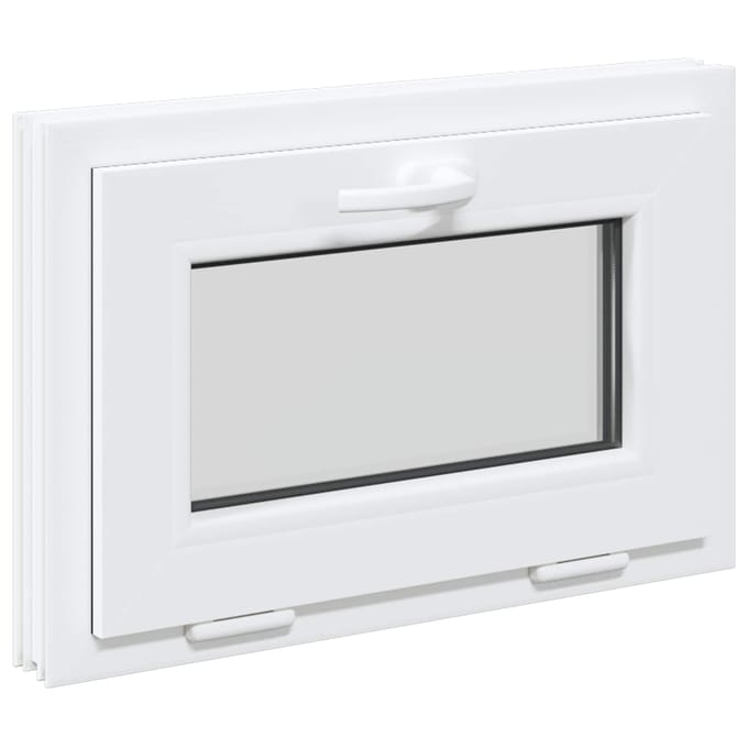 vidaXL - Kleur - binnenkant - kelderraam - Wit - RISOR - 65 - x - 45 - cm