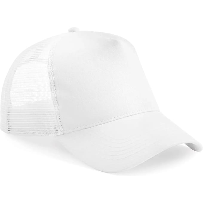 Beechfield Kinderpet in mesh, verstelbaar aan de achterkant. B640B - White - One size