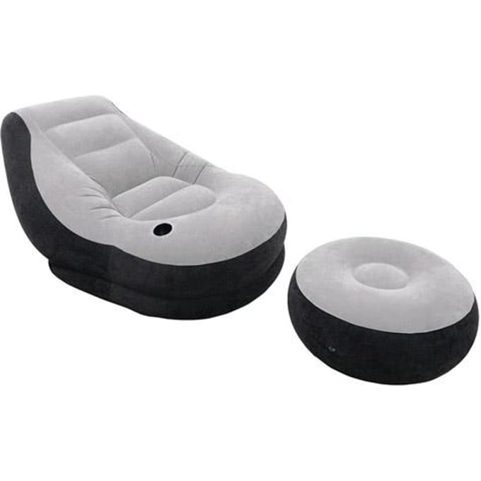 Intex - Opblaasbare stoel - Ultra Lounge met poef - 102 x 137 x 79 cm