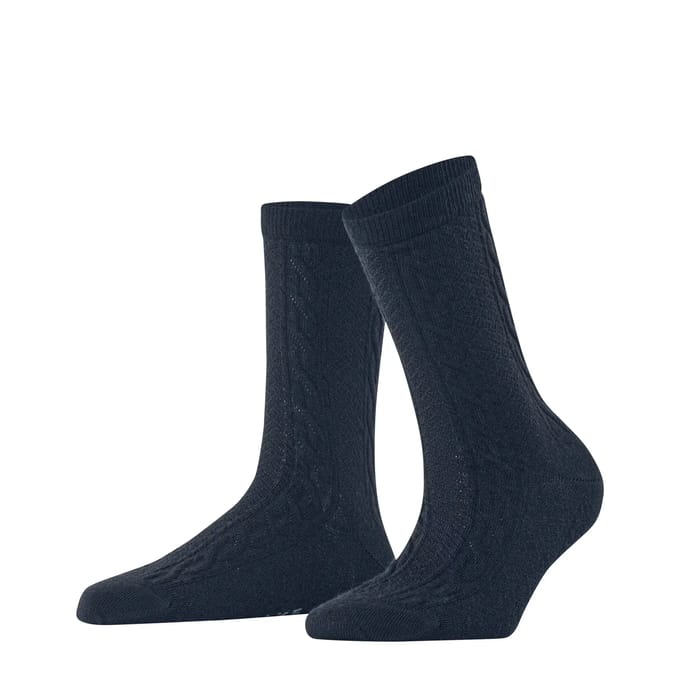 FALKE Declivity eenkleurig wol sokken dames blauw - maat 39-42