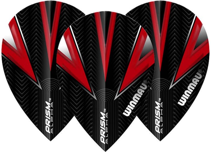Winmau Prism Alpha Pear Red & Black - Dart Flights