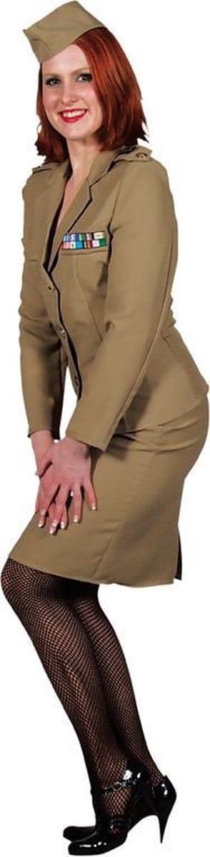 Magic Design Kostuum Officiersdame Polyester Bruin Maat Xs