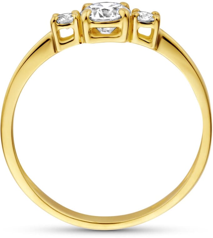 14K Geelgouden Trilogie Ring met Lab Grown Diamant 0.50 ct 4035538 – G VS