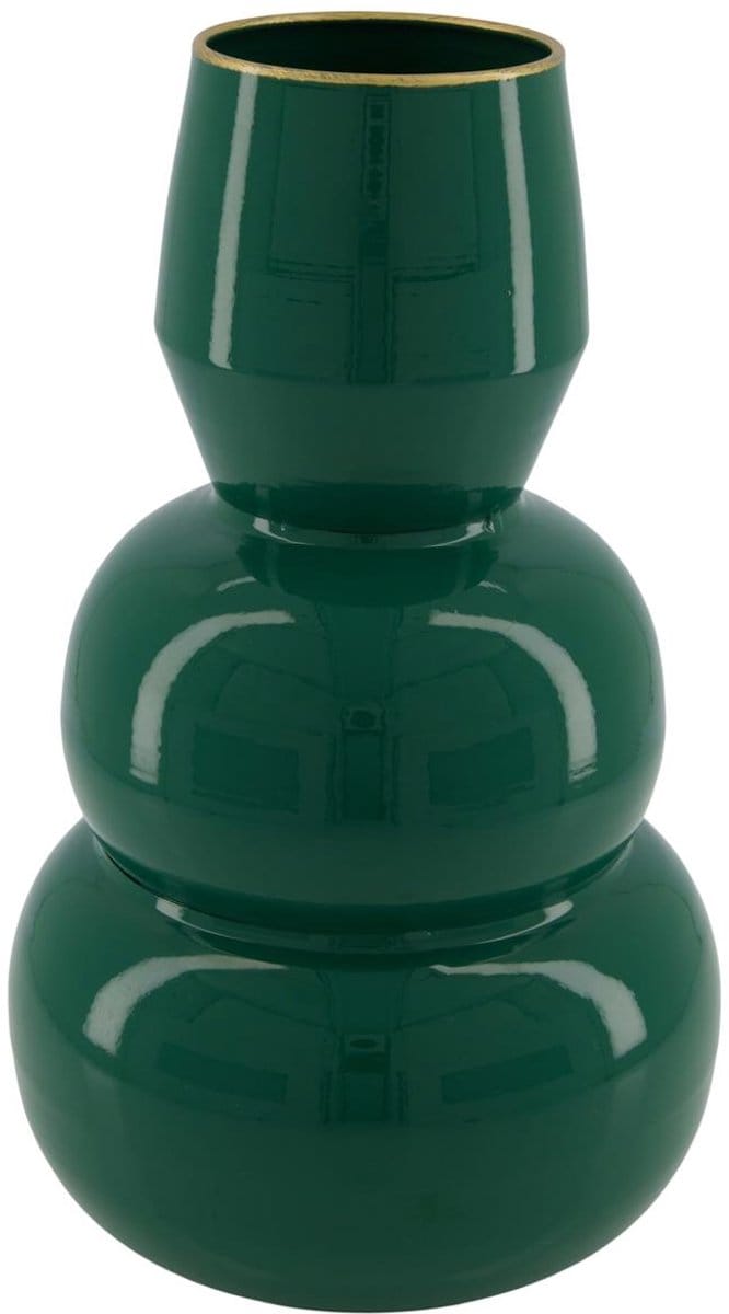 Vaas metaal groen Ø16,8xh28,5cm