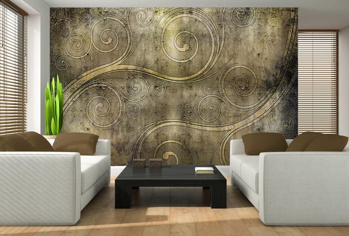 Celtic Swirl Rustic Texture Photo Wallcovering