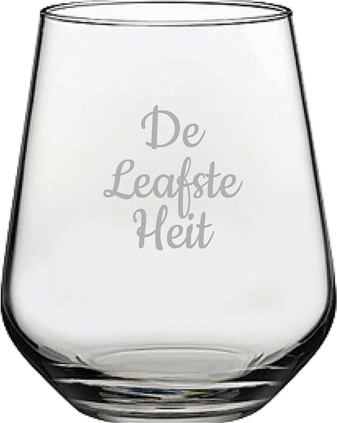 Gegraveerde Drinkglas 42,5cl De Leafste Heit
