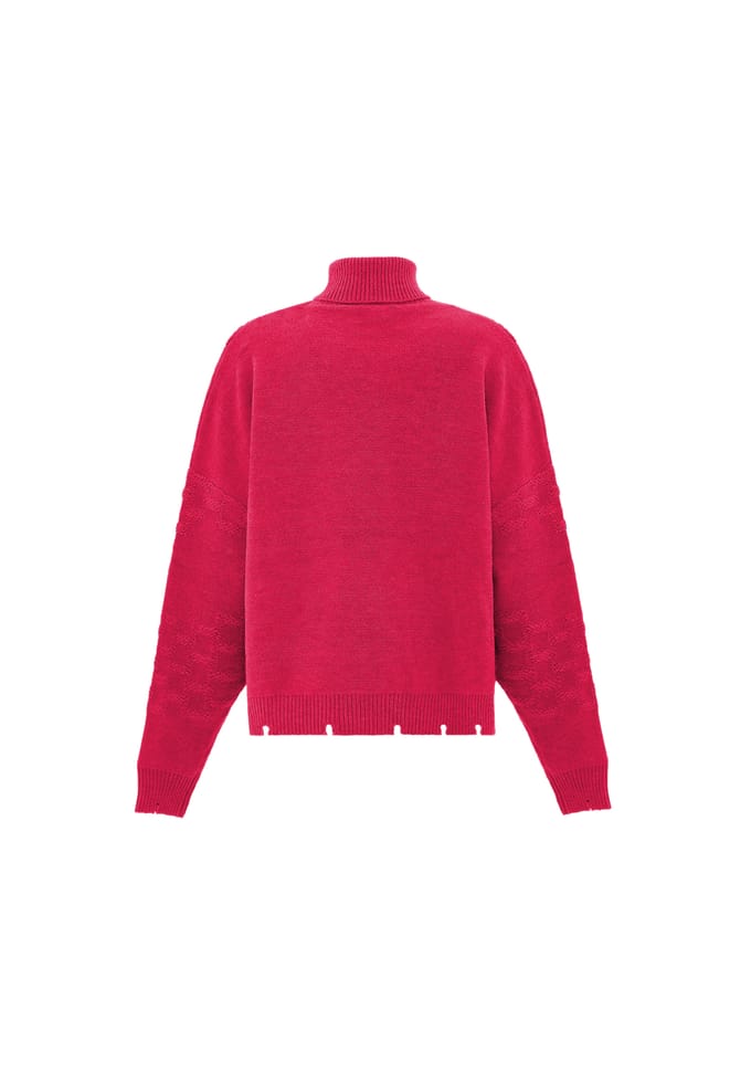 Faina Trui met coltrui Dames roze