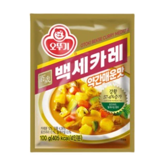 Otoki Baeksae Curry Mild Pittige Smaak Premium Koreaanse Currypoeder 100g 1st/3st 1ea multi
