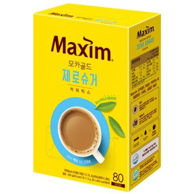 Dongsuh Maxim Mochagold Mélange de café doux 12g x 50 PIÈCES , 100 PIÈCES / Mélange de café sans sucre 11,5g x 50 PIÈCES , 80 PIÈCES (7 possibilités) # Zero Sugar 80pcs x 1BOX