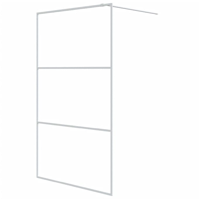 vidaXL - Inloopdouchewand - 115x195 - cm - transparant - ESG-glas - wit