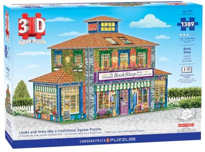 Eurographics puzzel 3D Book Shop - legpuzzel 1100 stukjes.