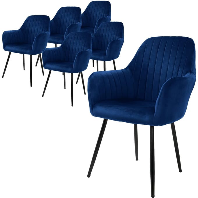 Eetkamerstoel Perrin velvet set van 6 | ML-Design