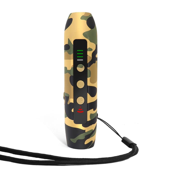 Ultrasone hondenverjager 3 modi Draagbaar oplaadbaar hondenaandrijfapparaat met intelligente hoge snelheid camouflage