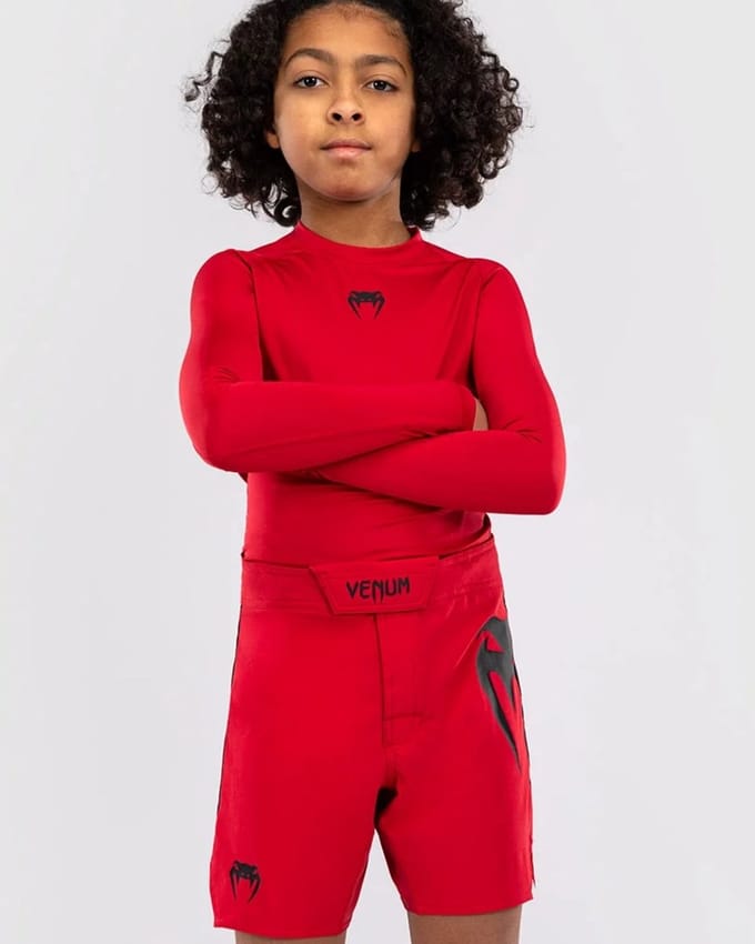 Venum Light Kids Fight Shorts Rood Zwart - 8 Jaar