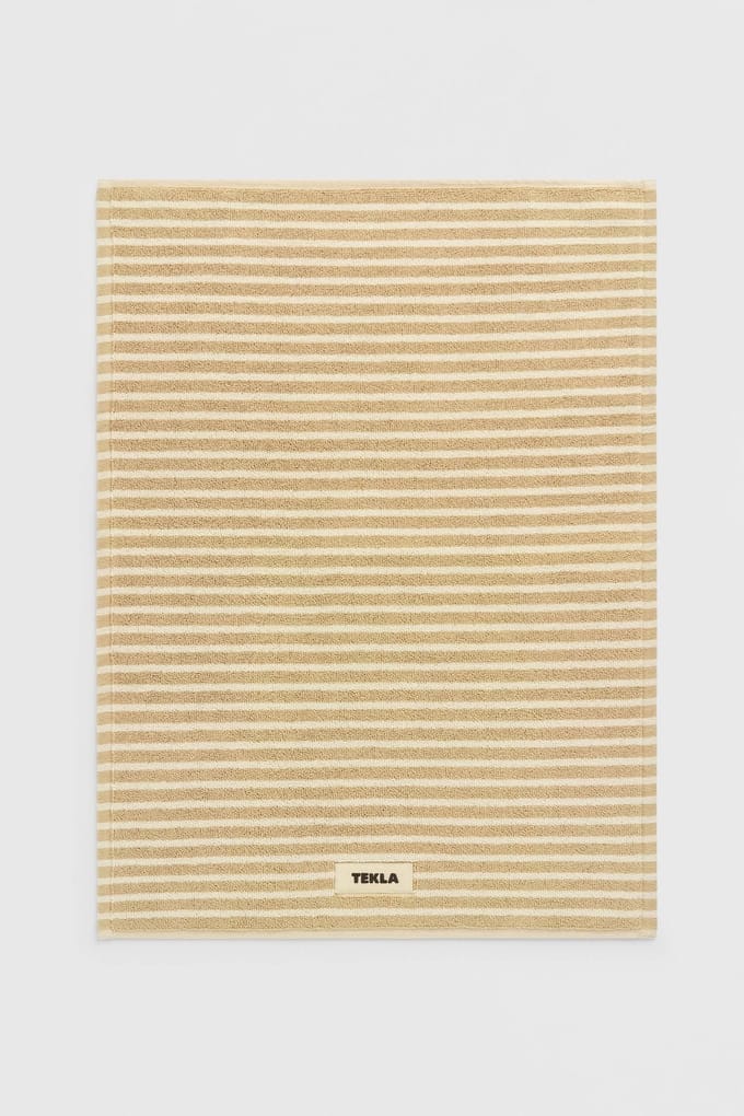 Tekla Unisex Bath Mat Ivory Stripes Taglia: 70X50 | Costumi da Bagno Outlet | Unisex | Bianco
