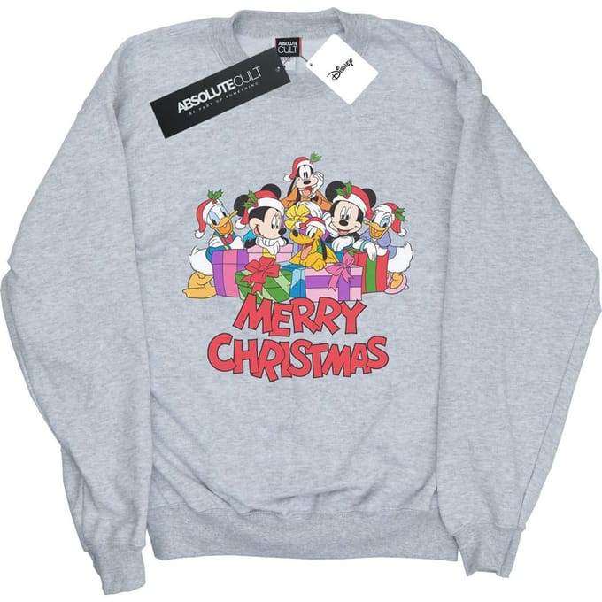 Disney Meisjes Mickey Mouse en vrienden Kerstmis Sweatshirt (Sportgrijs)