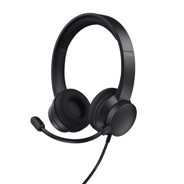 Trust Ayda On Ear headset Kabel Stereo Zwart Headset, Volumeregeling, Microfoon uitschakelbaar (mute) Computer