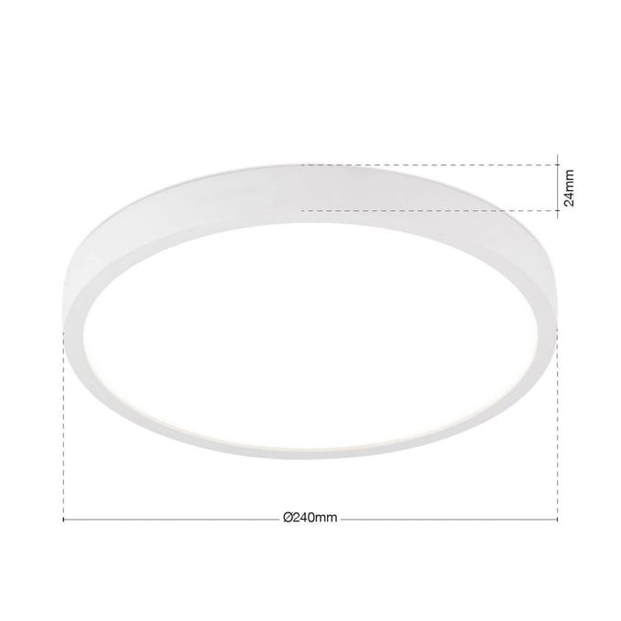 ORION LED plafondlamp Disc, wit Ø 24 cm, CCT, metaal/kunststof
