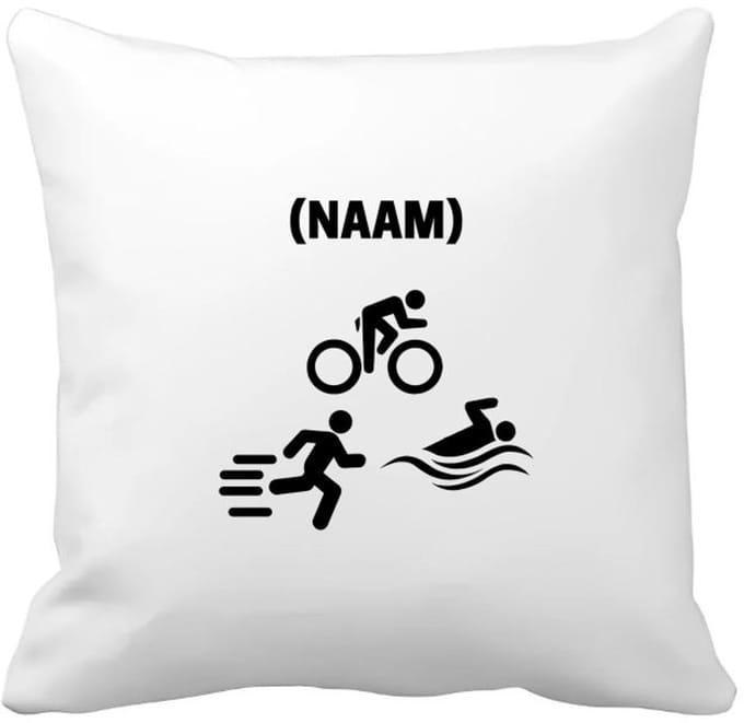 Akyol - triathlon Kussen hoes - Sport - sporter - triathlon - 40 bij 40 cm