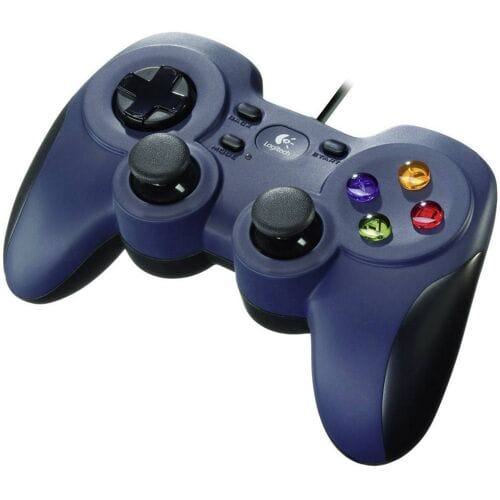 Logitech F310 kabelgebundenes Gamepad, Controller mit Konsolenartigem Layout, 4 Tasten D-Pad, XInput/DirectInput, Komfortable Griffflachen, 1,8 m Kabel, PC - Blau/Grau