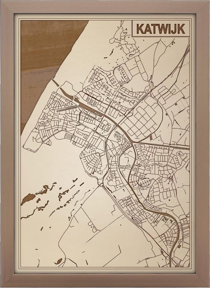 Decoratief Beeld - Houten Van Katwijk - Hout - Bekroned - Bruin - 21 X 30 Cm