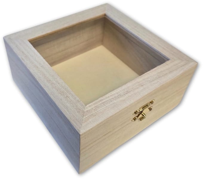 Verpakkingsdoosje / kistje hout 15x15 cm